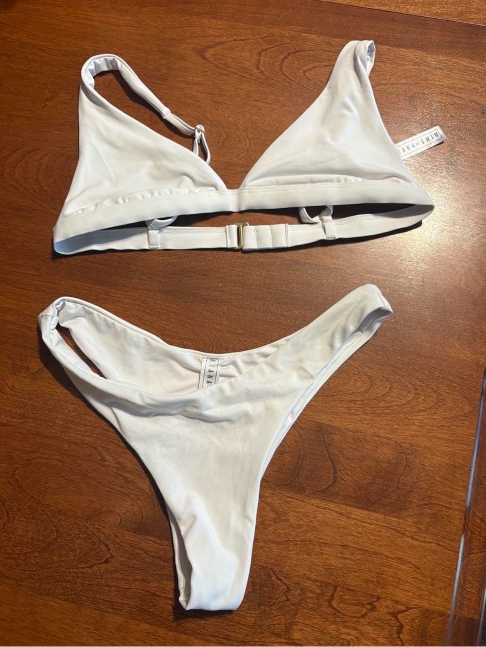 White Women's Triangle Bikini Set